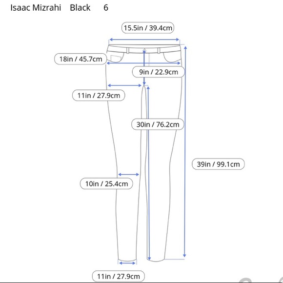 ISAAC MIZRAHI mid rise wide leg black trousers - Picture 6 of 6